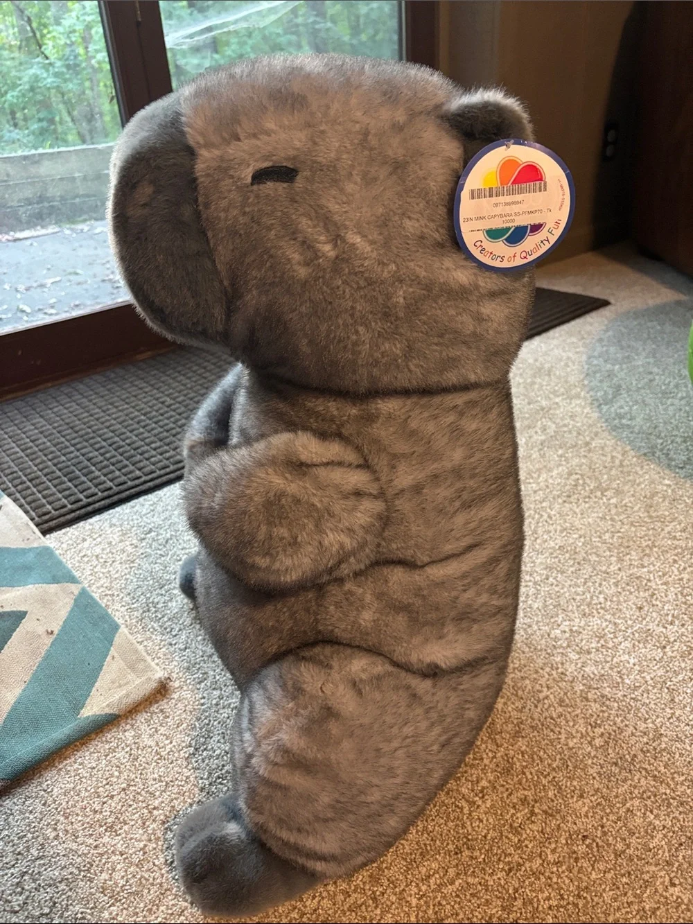 Grey Capybara Plush- 23 inches
